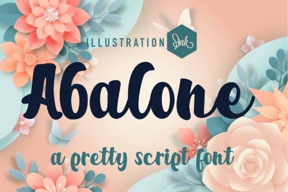 Abalone Font: Bold Cursive Script for Handmade Products