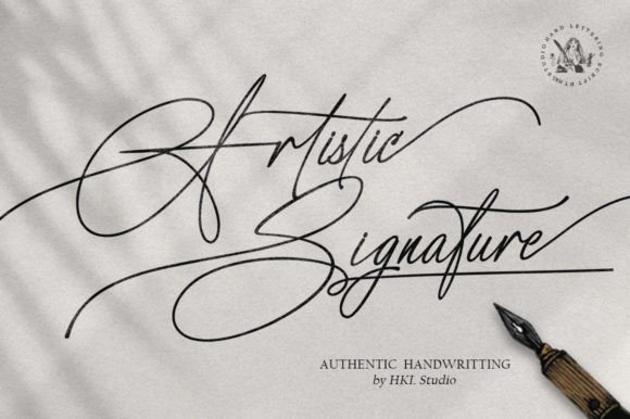 Artistic Signature: A Luxurious Script Font for Handmade Product Labels and Branding