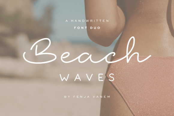 Beach Waves Duo Font for Handmade Labels and Coastal Branding