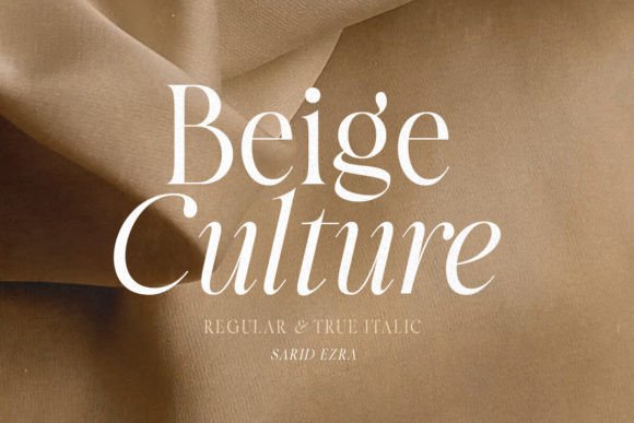 Beige Culture Serif Font for Elegant Branding and Invitations