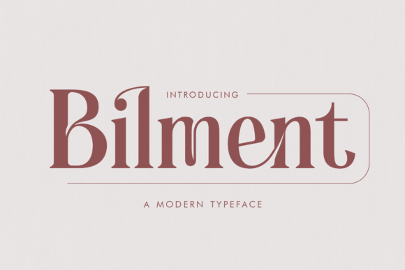 Bilment: A Classic Serif Typeface for Digital Elegance