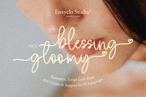 Blessing Gloomy Font: A Romantic Script for Web and Product Design