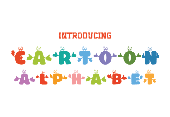 Cartoon Alphabet Font for Playful Branding and Marketing Materials