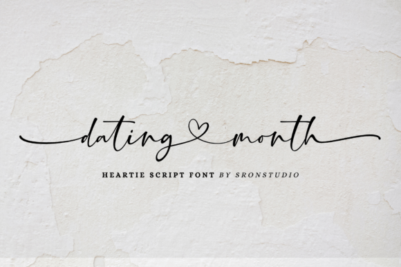 Dating Month Font: A Romantic Script Handwritten Typeface for Handmade Products