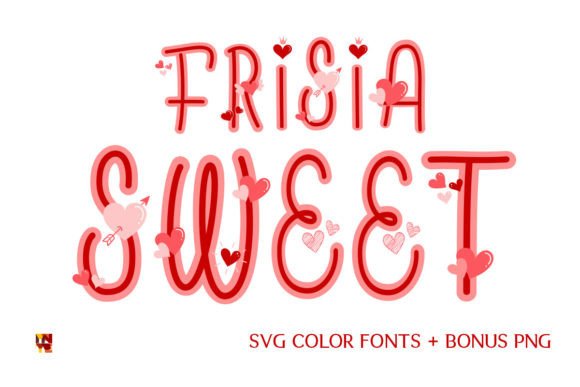 Frisia Sweet: A Handwritten Color Font for Girly Branding and Craft Designs