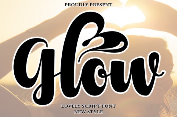 Glow Script Font for Handmade Labels and Wedding Invitations
