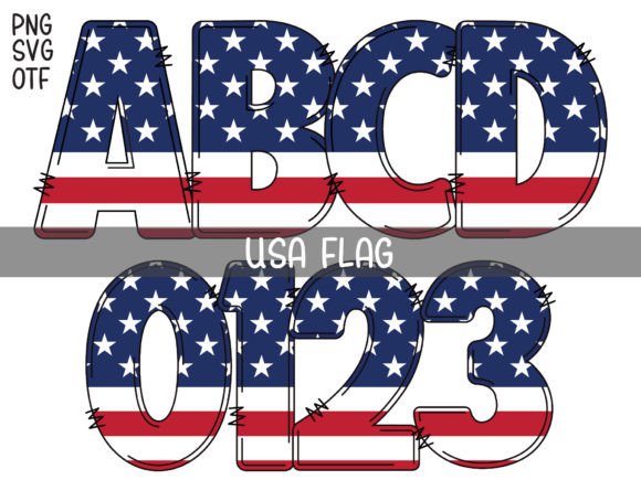 Love Usa Patriotic Color Font for Marketing Campaigns