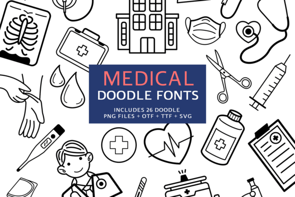 Medical Doodle: A Playful Dingbats Font for Editorial Charm