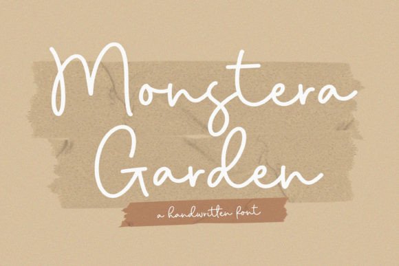 Monstera Garden Font: An Elegant Script Handwritten Typeface for Makers