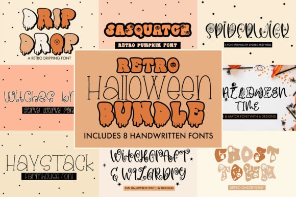 Retro Halloween Bundle for Editorial Design Projects