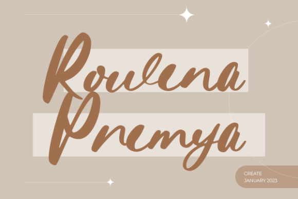 Rowena Premya: A Handwritten Font for Elegant Branding