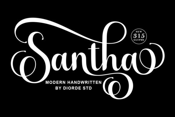 Santha: A Smooth Handwritten Font for Crafters and Makers