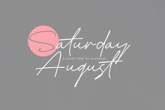 Saturday August: An Elegant Script Font for Handmade Sellers and Etsy Shops
