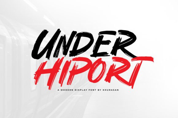 Under Hiport: A Modern Bold Brush Font for Branding and Packaging
