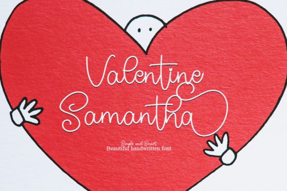 Valentine Samantha Font: A Handwritten Script for Crafters and Product Makers